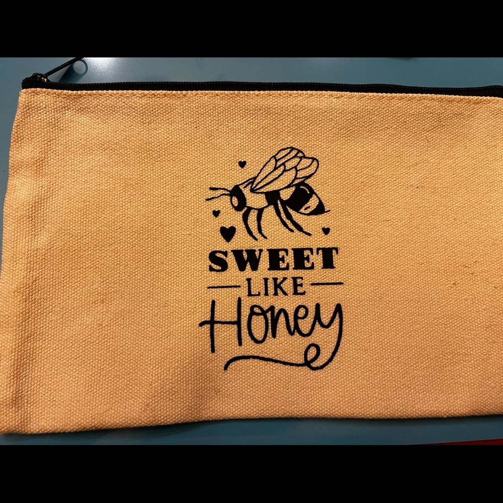Bee Kind/ Sweet Like Honey Cosmetic Bag